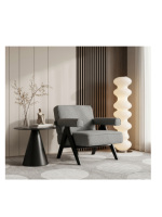 Fauteuil d'appoint moderne rembourré, style mid-century, avec pieds noirs, pour salon, chambre à coucher, salle de lecture