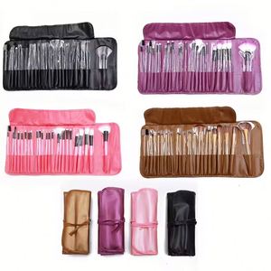Juego de Brochas de Maquillaje de Viaje Profesional de 24 Piezas con Pelo Sintético y Bolsas de Almacenamiento de PU para Aplicación de Sombra de Ojos para Maquilladores - Product Image 2