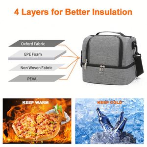 Nueva Bolsa Térmica para Almuerzo de Gran Capacidad, Bolsa Térmica de Doble Capa para Mujeres y Hombres, Bolsa Reutilizable para Almacenar Alimentos - Product Image 4