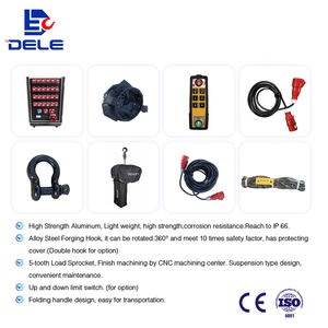 Alat Angkat Listrik Portabel 500kg, Chain Hoist Ringkas untuk <span class=keywords><strong>Rigging</strong></span> Konser Mobile & Persiapan Acara - Product Image 3