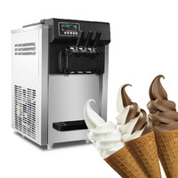 Nouvelle machine à crème glacée à vendre, haute qualité, 220V, économie d'énergie, équipement de restaurant, acier inoxydable 304, réglable