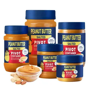 OEM /ODM 8oz 12oz 13oz 16oz 28oz empty round pet plastic jam mayonnaise peanut butter packaging jars