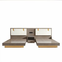 Maßgefertigte Moderne Luxus-Hotelzimmer-Sets Europäischer Stil Melamin-Platten Wasserbeständige Umweltfreundliche Langlebige Möbel 5 Sterne