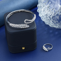 2025 chaud Premium marque poli 2 pièces Bracelet anneau accessoires réglable bijoux dames S-112 de fête de mariage