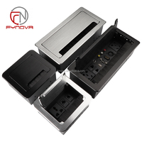 Aluminium-Schreibtisch-Steckdose Multifunktionale Tischsteckdose mit USB VGA RJ45 AC-Anschluss für Konferenzräume