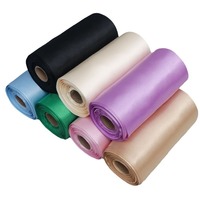 Grand ruban en tissu solide de 6 pouces pour couper le kit de cérémonie grande ouverture chaise ceinture Table voiture arcs emballage cadeau décoration