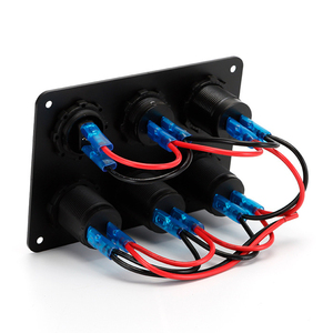 Tùy chỉnh DC 12 VOLT 24 Volt lõm chuyển đổi nút chuyển đổi 3.1A đôi USB Charger <span class=keywords><strong>6</strong></span> gang Rocker thuyền Marine bảng chuyển đổi cho RV - Product Image 3