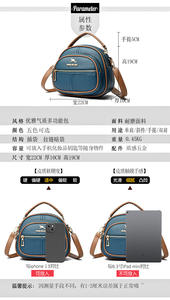 Nouveau sac à main de luxe pour femmes en cuir PU de créateur avec fermeture éclair imperméable Sac à main décontracté Sac à bandoulière - Product Image 3