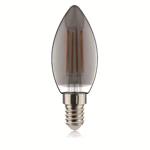 C35 A MENÉ L'ampoule De Filament B35 Bougie Fumé 110-240V Décoration LED Ampoule 4W 5W 110lm Par Watt