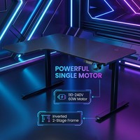 Bureau de jeu ergonomique silencieux en forme de L AOR avec mémoire de forme, pour e-sport, bureau et apprentissage, design moderne pour la maison, matériau E0, vente en gros directe usine