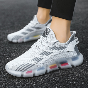 Zapatos deportivos para hombre, zapatos <span class=keywords><strong>de</strong></span> malla transpirable, zapatillas <span class=keywords><strong>de</strong></span> deporte para correr, zapatos con amortiguación <span class=keywords><strong>de</strong></span> aire <span class=keywords><strong>de</strong></span> un solo color, actividades al aire libre - Product Image 3