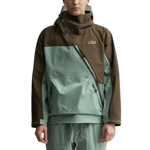 Giacca Casual da Uomo Kaleo, Corta, Tinta, Sottile, Antivento, Impermeabile, con Cappuccio e Cerniera, Fodera in Pile, in Poliestere, per Attività all'Aperto, Autunnale - Product Image 1