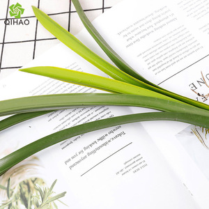 QIHAO Artificial Orchid Leaves Soft PVC High Simulation Home Decoration Living Room <b>Ornaments</b> - Product Image 1