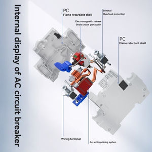 Автоматический мини-выключатель переменного тока 2P 6-63A 400 В, разъединитель DIN-крепление, выключатель, защита от термического магнитного отключения - Product Image 5