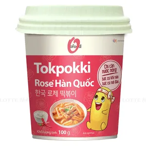 O'Food Instant Korean Tokpokki Rose Flavor (100g <b>Cup</b>) High Quality Wholesale Price Korean street food flavor - Product Image 2
