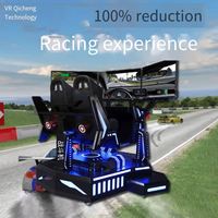 Популярный 3-экранный VR-симулятор вождения автомобиля с обзором 360 градусов, 9D-игра для взрослых, VR-парк, гоночный симулятор для торговых центров, металл, стекловолокно