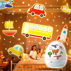 Reproductor de música inalámbrico, <span class=keywords><strong>película</strong></span> 6-21, proyector de estrella de huevo de dinosaurio, luz nocturna, batería de litio recargable de 1800 MAh - Product Image 6