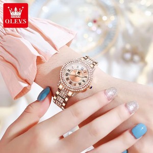   Montres pour femmes, montre-bracelet à quartz originale à la mode pour dames, cadran romain, diamants étincelants, étanche, lumineuse, luxe, nouvelle collection - Product Image 5