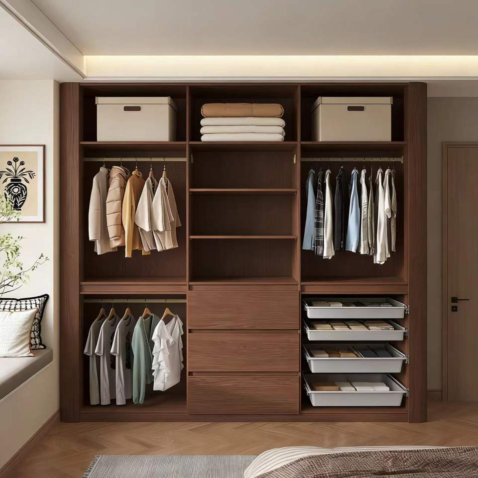 BALOM Wood Veneer Wardrobe Closet Midcentury Modern Design Eco-Friendly ...