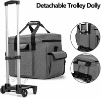 Sac de transport pour machine à coudre de haute qualité, en tissu polyester et nylon, avec roulettes, pour la plupart des machines à coudre standard