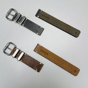 Bracelet de montre en cuir de veau italien élastique à expansion de 20 mm et 22 mm, bleu, simplicité, best-seller, boucle en acier inoxydable, durable - Product Image 2