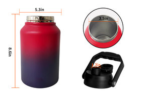 Benutzer definierte doppelwandige vakuum isolierte Thermoskanne Metall kantine Eisen flasche Sport Edelstahl 64 Unzen isolierte Wasser flasche - Product Image 2