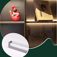 Luz LED Lineal de Superficie para Gabinete de Baño, Iluminación de Estante Trasero y Efecto de Estante Flotante, 12V, Pantalla de Plástico YB1037-22