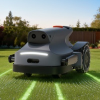 Tondeuse à gazon robotisée électrique sans fil, largeur de coupe de 24 cm, 0,22 acre, vision RTK+4-yeux, tondeuse à gazon avec cartographie automatique, 650 W