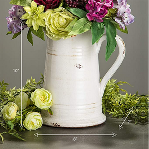<span class=keywords><strong>Vase</strong></span> en céramique blanc, 5 pièces, 8x10 pouces, décoration de maison rustique - Product Image 2