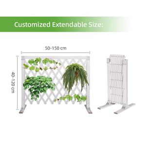 ZSTARR Écologique Blanc Vinyle PVC Faux <span class=keywords><strong>Bois</strong></span> Palissade Extensible <span class=keywords><strong>Pliable</strong></span> <span class=keywords><strong>Treillis</strong></span> Maille Jardin Cour Extérieur Utilisation Intérieure - Product Image 3