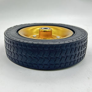 VIMA Heavy Duty 8 in 200mm Einzel rad und Rollen gummi und Eisen wagen Rollen kapazität 330kg Abfall behälter für Mülleimer - Product Image 4