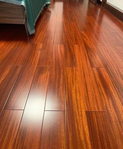 Vente en gros intérieur teinté couleur lisse fini mat revêtement UV plancher en bois dur africain en teck <span class=keywords><strong>iroko</strong></span> - Product Image 1