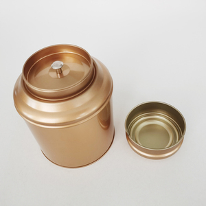 Trà hộp thiếc Canister với kín đôi có nắp đậy trà lưu trữ container thiếc tròn có thể hộp cho lưu trữ trà cà phê đường lỏng lá - Product Image 5
