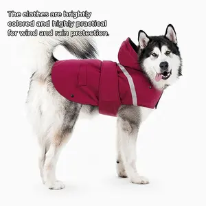 Outdoor Cooling Pet Hoodie Jacket Pets Apparel Dog Waterproof Clothes Coat Dog Rain Coat With Retractable Hat