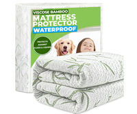 Housse de matelas en viscose de bambou OEM personnalisée, imperméable, avec poches extensibles
