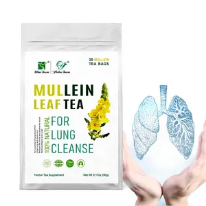 Private Label Detox Mullein Leaf chá para limpar pulmão Vence cidade Natural chinês ervas fumante chá Pare de fumar