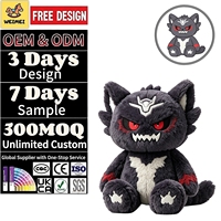 WEIMEI Fabricantes de Muñecas Personalizadas, Peluche de Dark Fang de Warcraft, Animales de Peluche Suaves ODM, Juguetes de Peluche Coleccionables para Niños