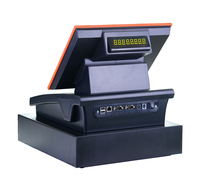 Caja Registradora de Color Naranja Brillante/Negro / Dispositivo Comercial / Máquina de Pagos / Hardware POS con Impresora, Pantalla, Caja de Dinero, Software