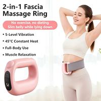 Anneau de massage chauffant manuel sans fil, masseur tissulaire profond, 5 vitesses, 5 modes, rechargeable, contrôle de la minuterie pour un soulagement musculaire complet du corps