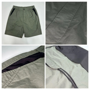 Pantalones cortos chinos de algodón 100% de alta calidad para hombre, cintura elástica, cremallera frontal plana, múltiples bolsillos, logotipo personalizado, OEM sólido - Product Image 3