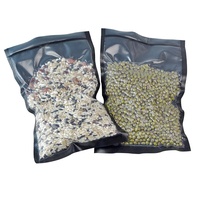 Sacs de congélation en plastique pour emballage alimentaire, gaufrés, noirs, pré-coupés, à trois soudures latérales, pour scelleuse sous vide