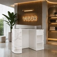 Nouveau comptoir de réception moderne et personnalisé pour salon de beauté, magasin de vêtements, bar, spa médical, clinique dentaire, bureau
