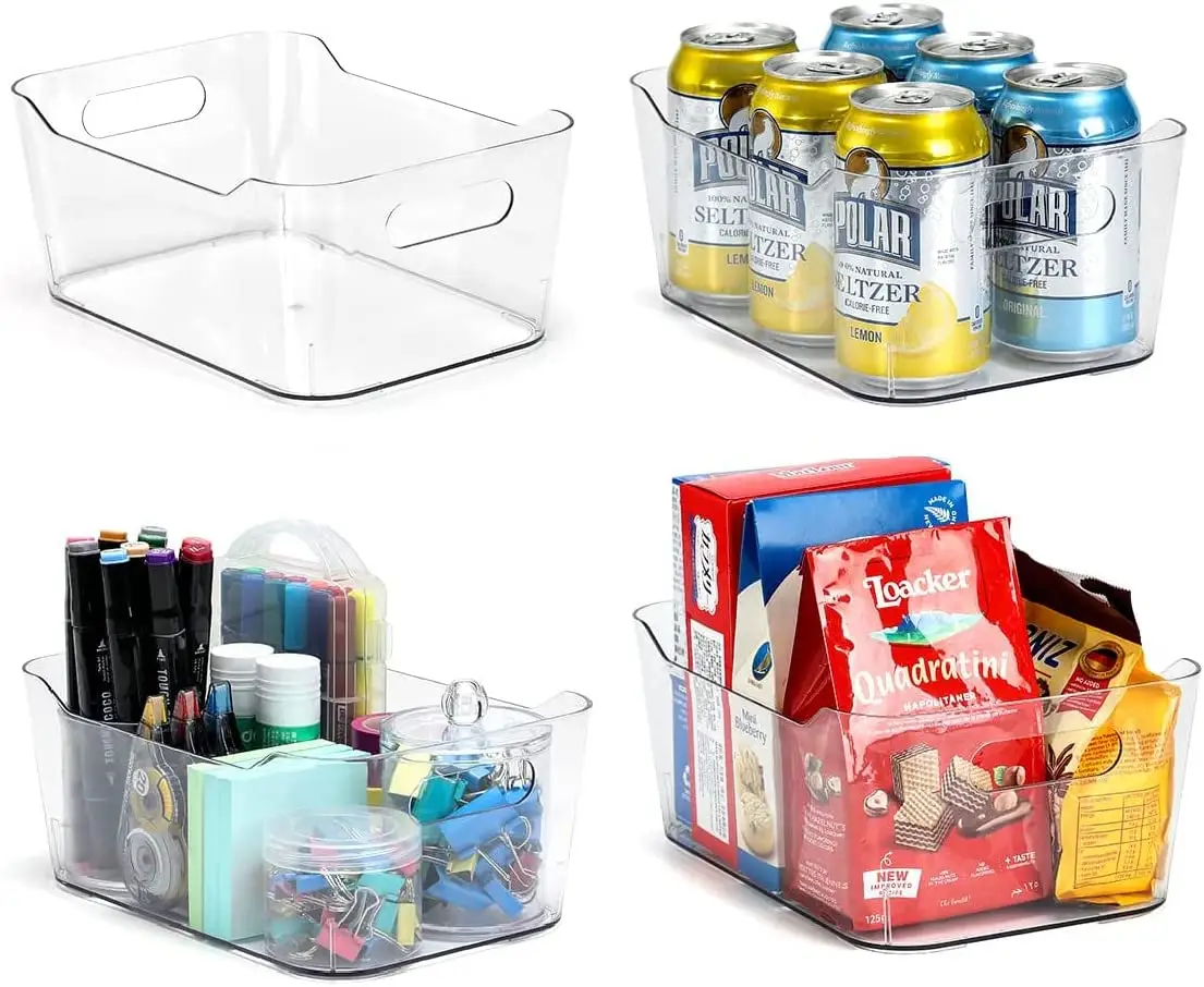 Plastic Snack Clear Set Van 3 Koelkast Opslag Organizer Bakken Kast Organisatie En Opslag