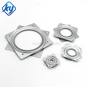 Plateau pivotant Ke Yang 2, 3, 4, 6 pouces en acier galvanisé, base carrée, pour meubles, présentoir à vin - Product Image 1