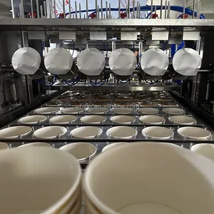 Individuelle Industrie Lebensmittel-Tablett Schüssel Tasse Nudeln Dichten-Verpackungslinie Maschine automatisch für Kunststoffbehälter