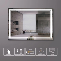Vente en gros de miroir intelligent Miroir de salle de bain à écran tactile Grand miroir LED pleine grandeur avec lumière pour le salon