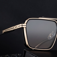 Lunettes de soleil carrées tendance Partagas pour hommes, avec logo personnalisé, style punk, double pont, protection UV400, vente en gros