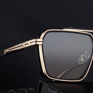 Lunettes de soleil carrées tendance Partagas pour hommes, avec logo personnalisé, style punk, double pont, protection UV400, vente en gros - Product Image 3