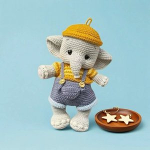 Haakpakket Voor Blauwe Olifant Pop Breien Sets Haak Kit Gehaakte Starterkit Haak Kit Met - Product Image 1
