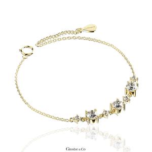 Pulsera de Moissanita Sintética (Creada en Laboratorio) Redonda de Uso Diario GRA, Plata de Vietnam, 5 mm - Product Image 1